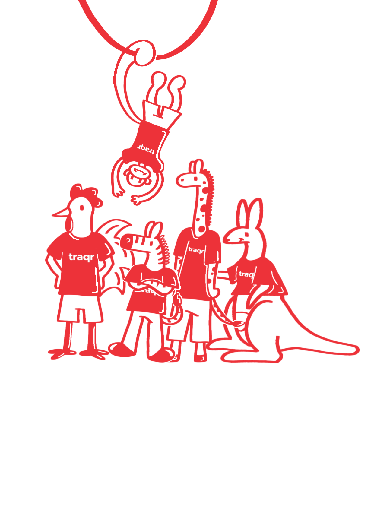 Traqr team group illustration